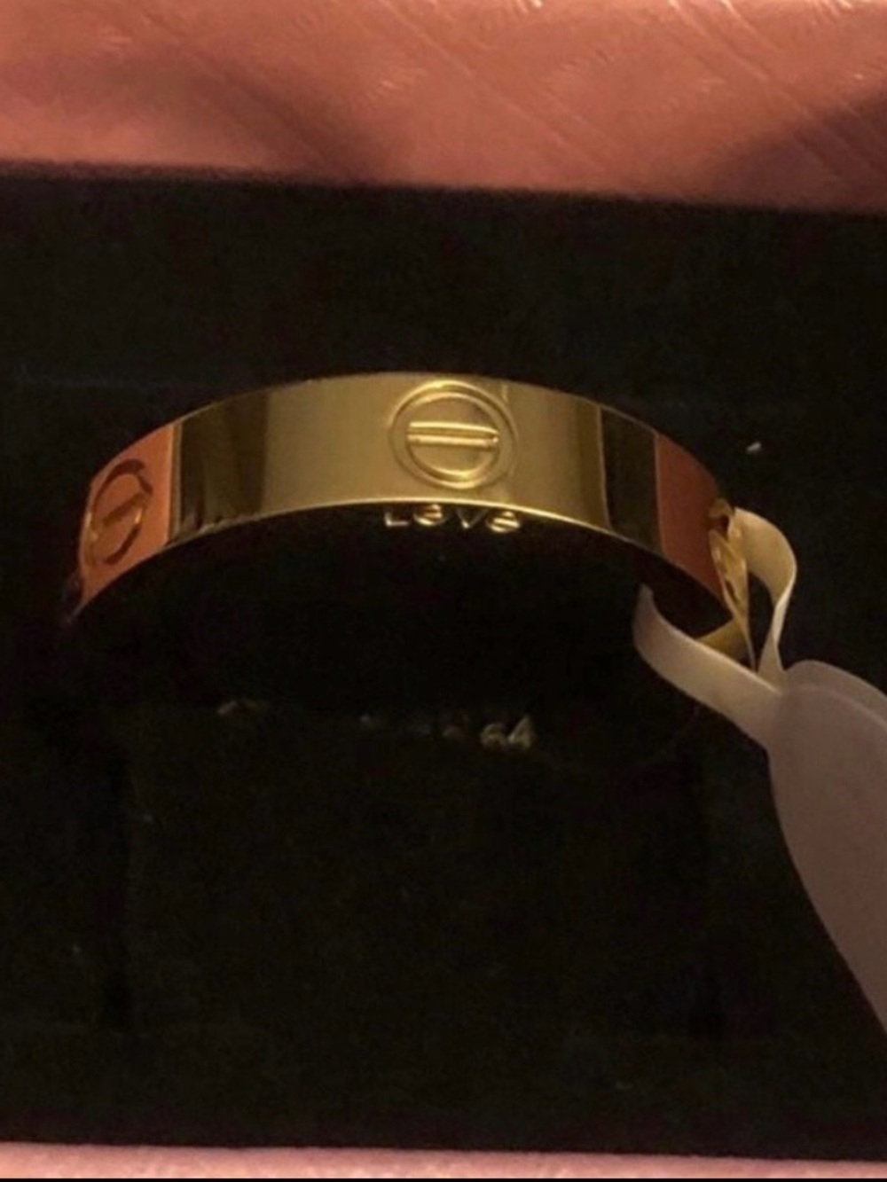 14 kt Gold Stainless Steel Size 10 Love Ring